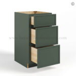 Slim Shaker Green Vanity Drawer Base Cabinet - Image 2