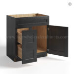 black kitchen cabinets, black shaker cabinets, rta cabinets