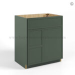 Slim Shaker Green Vanity Sink Base Combo 30"W