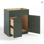 Slim Shaker Green Vanity Sink Base Combo 30"W - Image 2