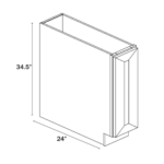 Slim Shaker Green Full Height Door Base Cabinets Single Door - Image 3