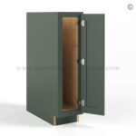Slim Shaker Green Full Height Door Base Cabinets Single Door - Image 2