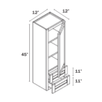 Slim Shaker Green Vanity Towel Cabinet - Image 2