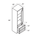 Slim Shaker Green Vanity Linen Cabinet - Image 3