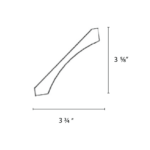 Charcoal Black Shaker Crown Moulding 3 5/8″ Tall - Image 2