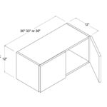 Frameless Double Door Wall Microwave Stove Bridge Cabinet