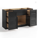 Charcoal Black Shaker Vanity Sink Base Combo 48W, rta cabinets, wholesale cabinets