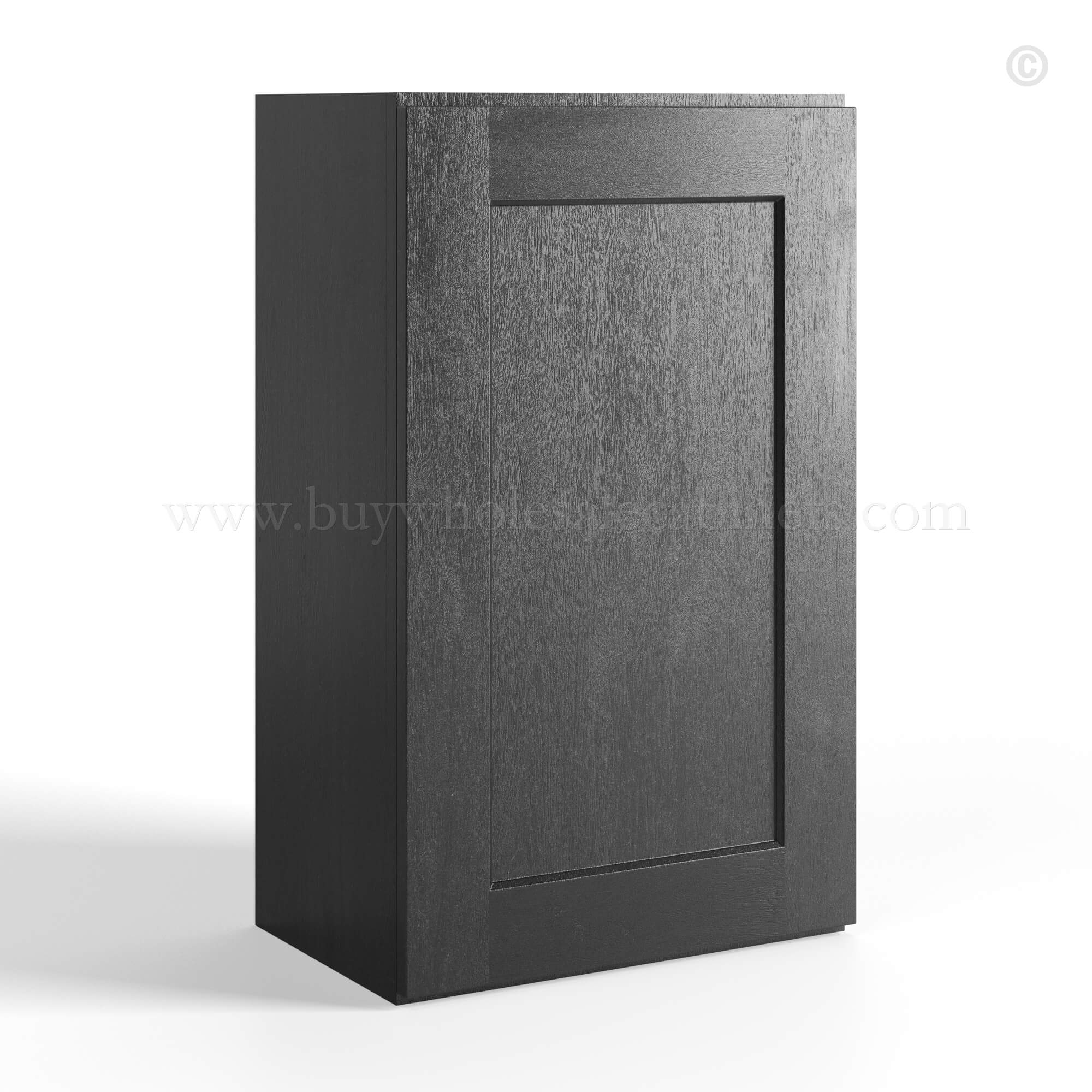30 modern-slate-shaker-wall-cabinets-30-H-with-single-door-closed Charcoal Black Shaker Single Door Wall Cabinet 30H, rta cabinets, wholesale cabinets