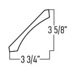 Slim Shaker Green Crown Moulding 3 5/8″ Tall - Image 2