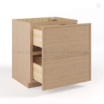 Slim Oak Shaker Two Drawer Base, rta cabinets, wholesale cabinets