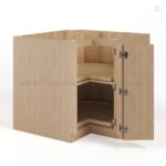 Slim Oak Shaker Easy Reach Base Cabinet - Image 2