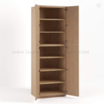 Slim Oak Shaker Tall Pantry Cabinet with 4 Doors, rta cabinets, wholesale cabinets