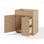 Slim Oak Shaker Vanity Combo with Drawers, rta cabinets, wholesale cabinets