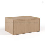 Slim Oak Shaker Refrigerator Wall Cabinet with Double Door, rta cabinets, wholesale cabinets