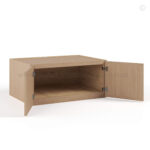 Slim Oak Shaker Refrigerator Wall Cabinet with Double Door, rta cabinets, wholesale cabinets