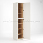 Charleston White Raised Panel 18" W Two Single Door Utility Pantry Cabinet - Image 2