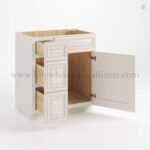 Charleston White Raised Panel 30" W Vanity Combo with Drawers