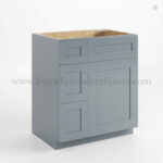 Gray Shaker 30" W Vanity Combo with Drawers