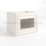 Charleston White Raised Panel 12" H Single Door Wall Cabinet with Glass Door