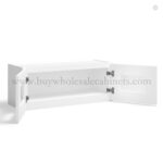 White Shaker 12" H Double Door Wall Cabinet with Glass Doors - Image 2