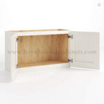 Charleston White Raised Panel 12" H Double Door Wall Cabinet - Image 2