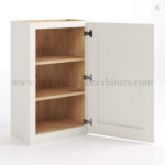 Charleston White Raised Panel 30" H Single Door Wall Cabinet - Image 2