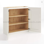 Charleston White Raised Panel 30" H Double Door Wall Cabinet - Image 2