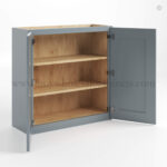Gray Shaker 30" H Double Door Wall Cabinet - Image 2