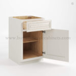 Charleston White Raised Panel Base Cabinet with Single Door & Drawer - Image 2