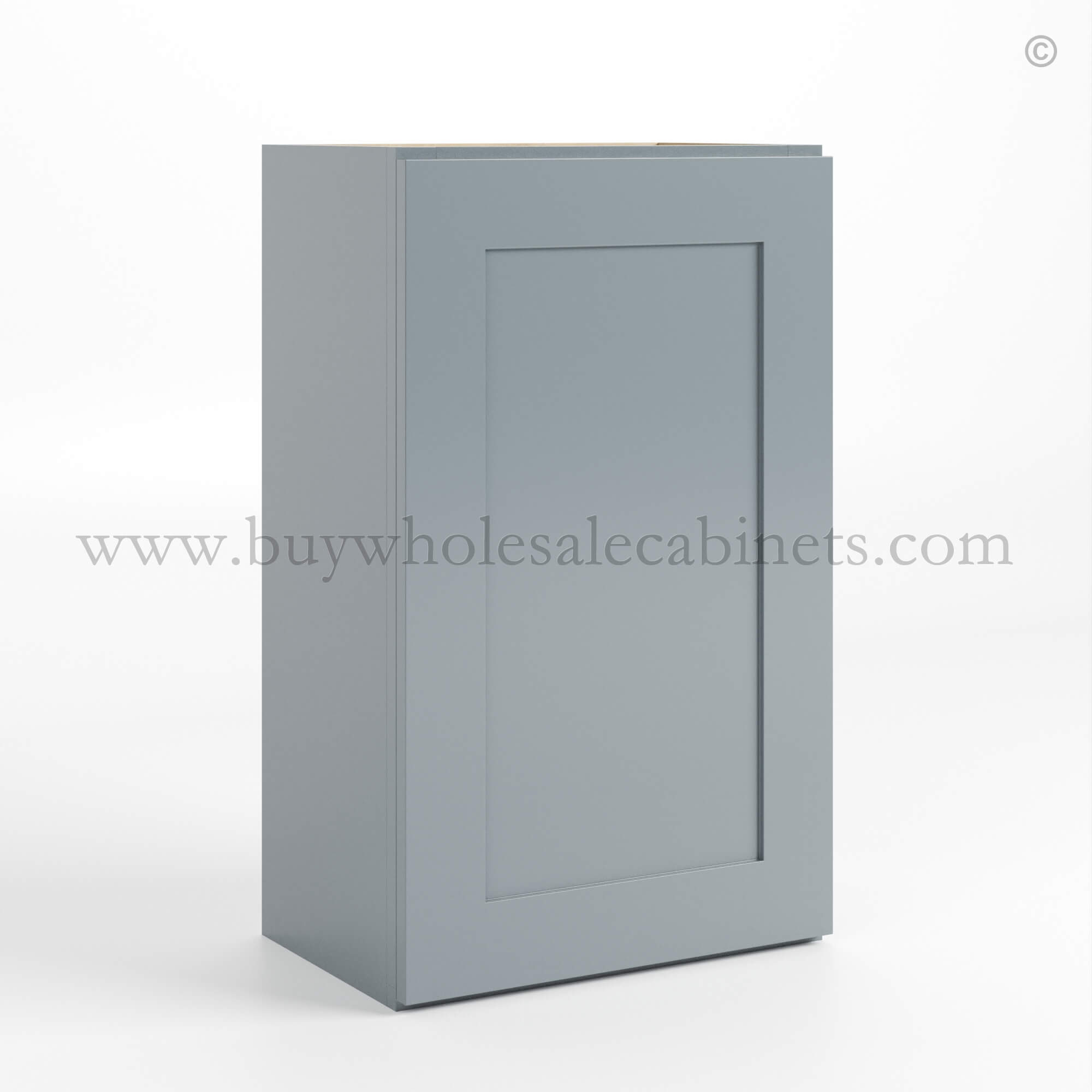 I closed Shaker Gray Gray Shaker 30" H Single Door Wall Cabinet - Image 1
