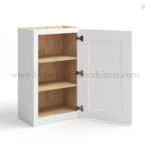 White Shaker 36" H Single Door Wall Cabinet - Image 2