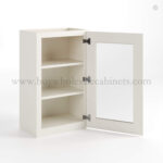 Charleston White Raised Panel 36" H Single Door Wall Cabinet with Glass Door - Image 2
