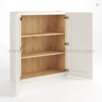 Charleston White Raised Panel 36" H Double Door Wall Cabinet - Image 2