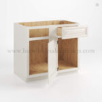 Charleston White Raised Panel Blind Corner Base Cabinet (L/R interchangeable) - Image 2
