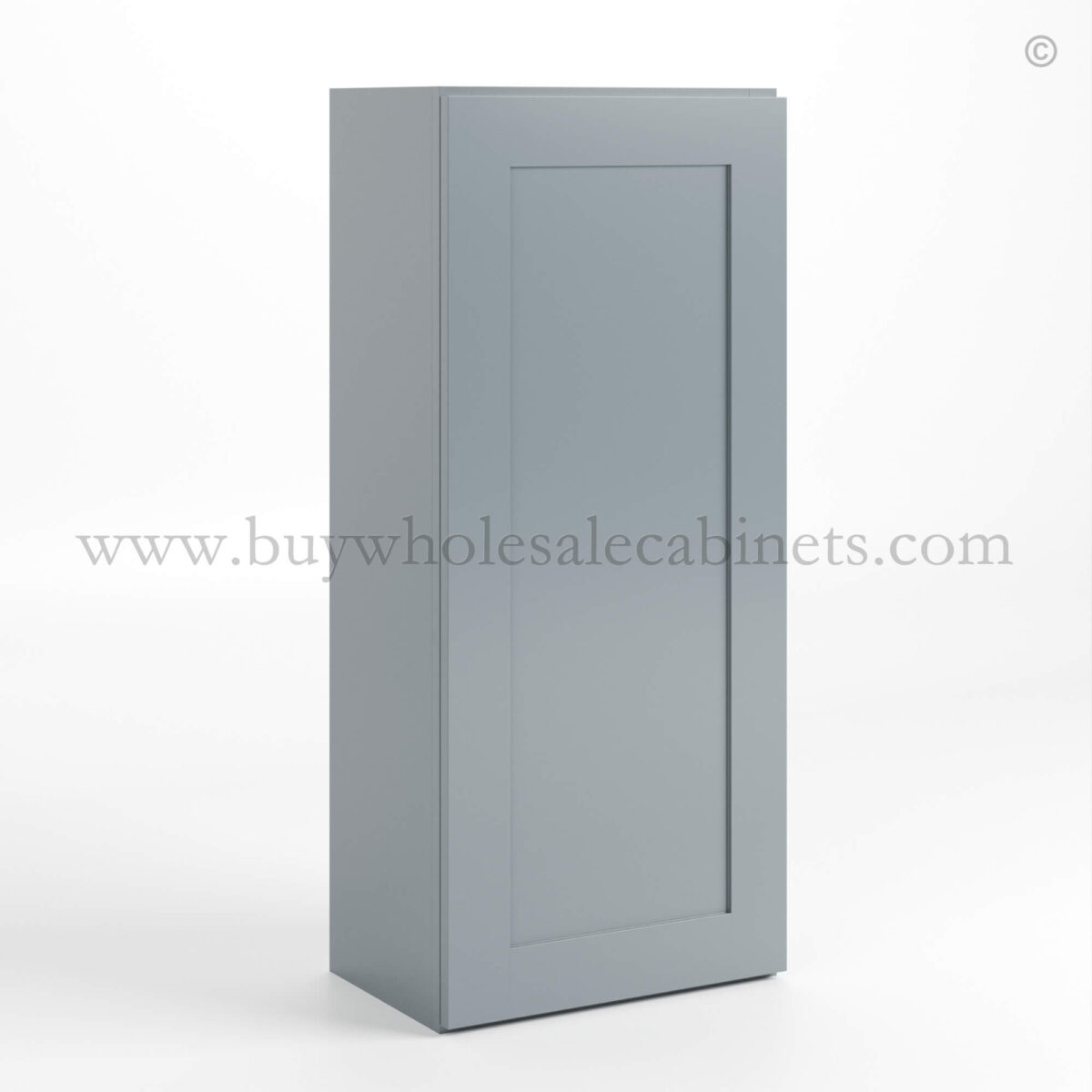 Gray Shaker 42" H Single Door Wall Cabinet