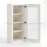 Charleston White Raised Panel 42" H Single Door Wall Cabinet with Glass Door - Image 2