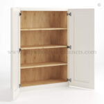 Charleston White Raised Panel 42" H Double Door Wall Cabinet - Image 2
