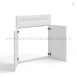 White Shaker Corner Sink Base Front - Image 2