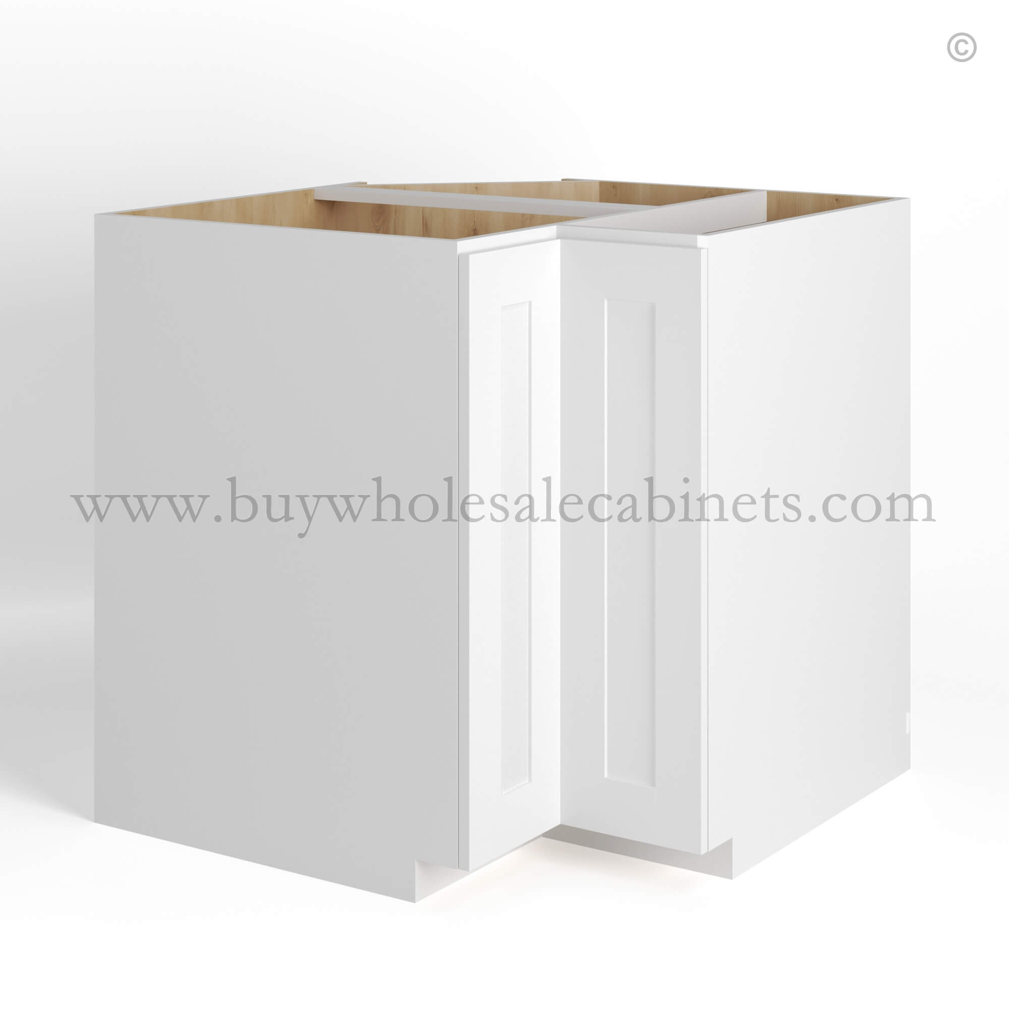 RR closed Shaker White White Shaker Easy Reach Base Cabinet - Image 1