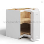 White Shaker Lazy Susan Base Cabinet - Image 2