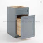 Gray Shaker Trash Base Cabinet - Image 2