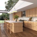 Slim Oak Shaker Double with Drawers Wall Cabinet - Image 6