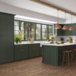 Kitchen color ideas: Slim green shaker