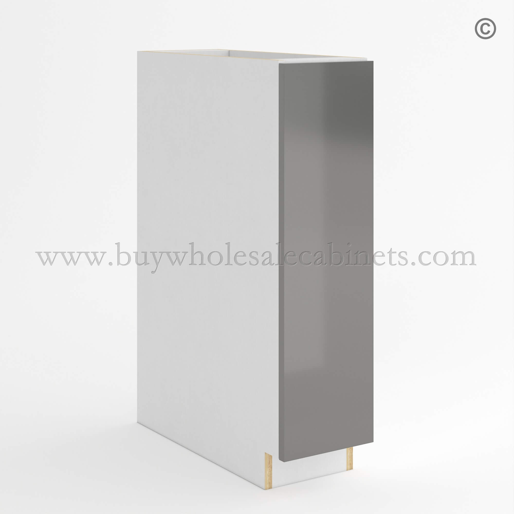 28-frameless-high-gloss-gray-full-height-door-base-cabinet-18_w-closed Frameless Gloss Gray Full Height Single Door Base Cabinet, rta cabinets, base cabinets