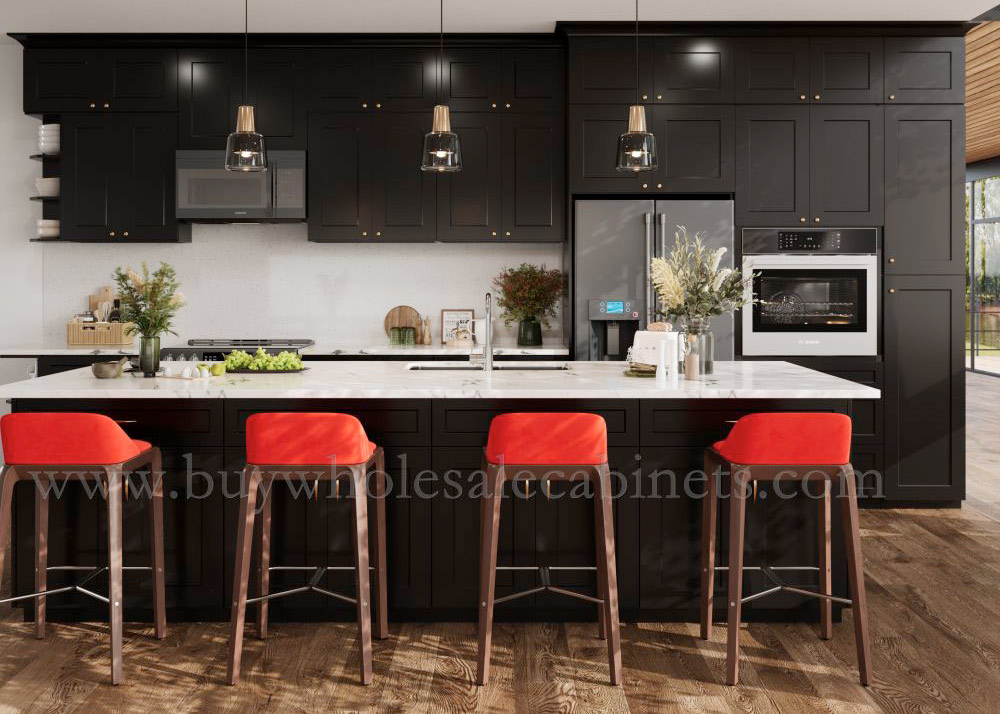 black kitchen cabinets, rta cabinets, wholesale cabinets