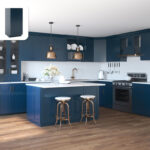 blue kitchen, rta kitchen
