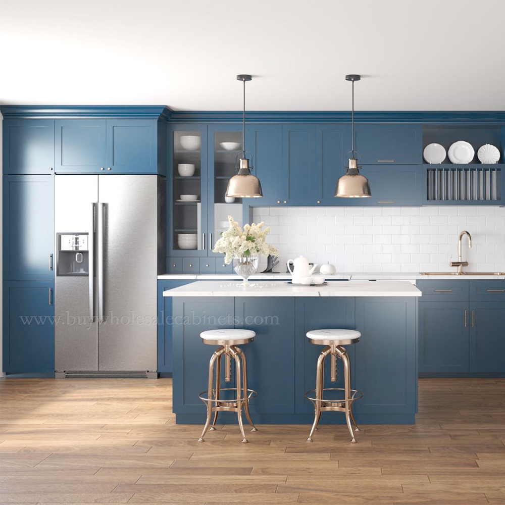 navy blue kitchen cabinets, rta cabinets, wholesale cabinets