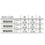 Frameless Gloss Gray 24"D Refrigerator Wall Cabinet with Double Door 24"H - Image 4