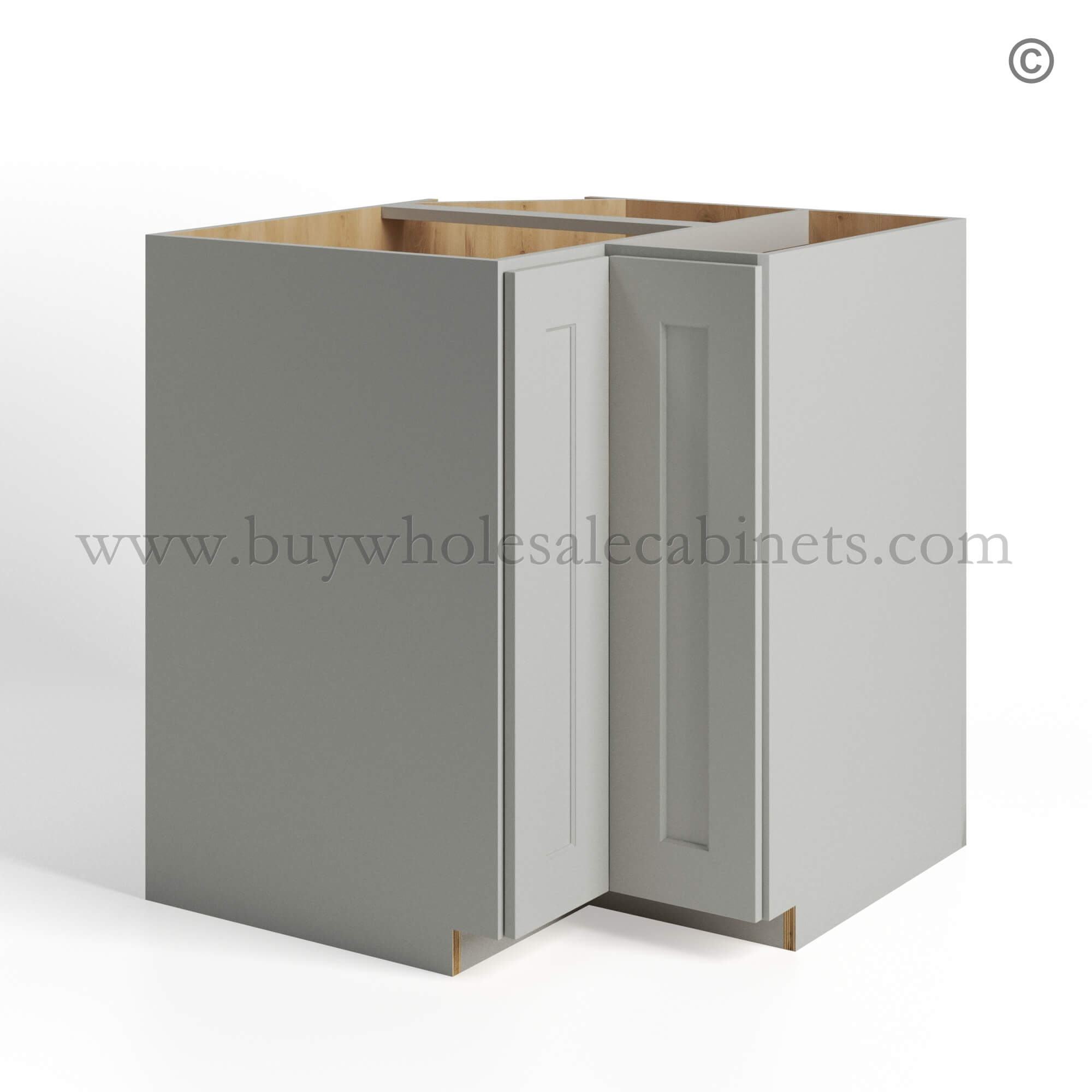 Dorian Gray Shaker Base Lazy Susan Cabinet