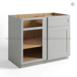 Dorian Gray Shaker Base Blind Corner Cabinet, rta cabinets, wholesale cabinets, gray kitchen cabinets